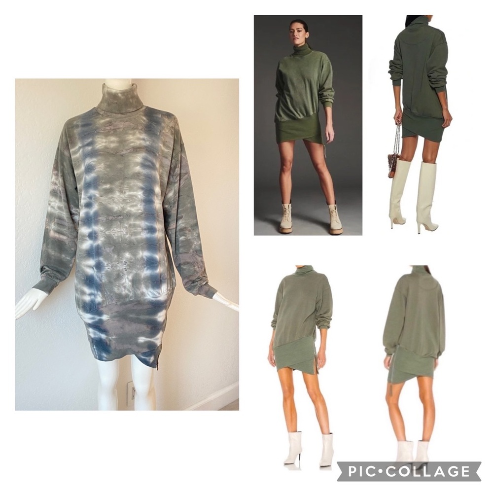Young Fabulous & Broke Tie dye Turtleneck Sweatshirt Dress